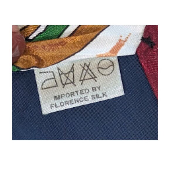 FloRence & K Silk Golf Print Tie Burgundy Green White Polo Sports Classic 59" - Picture 6 of 6